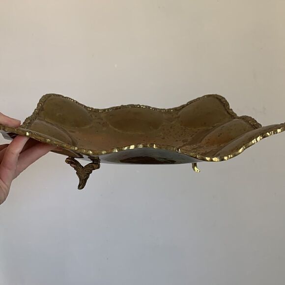 Vintage Mid Century Brass Bubble Tray - Picture 2 of 8